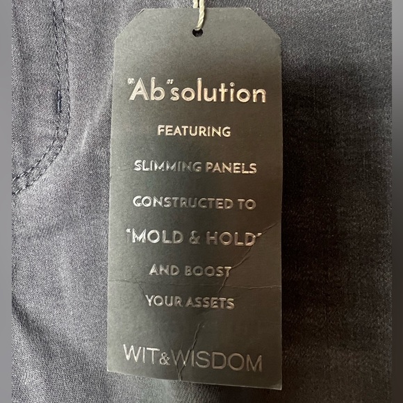 #30 Wit & Wisdom Lux Touch High Rise Gray Rhinestones Ab Solution’s Jeans - Picture 8 of 10